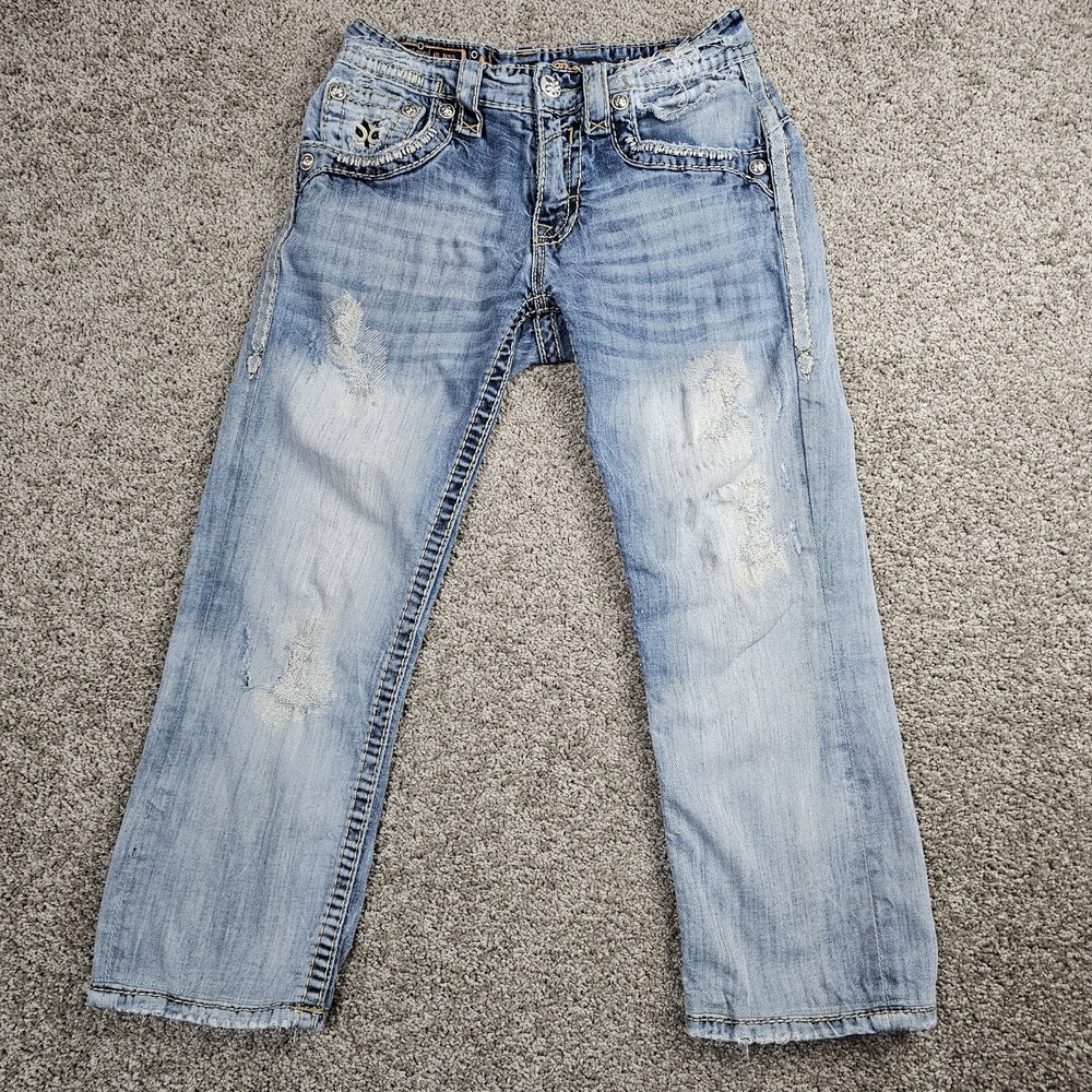 Rock Revival Light Blue Relaxed Men Jeans